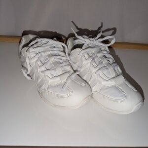 Sleek White Lace-Up Sneakers